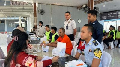 Pastikan Kesehatan Warga Binaan, Rutan Sukadana Cek Kesehatan Gratis dan Skrining HIV