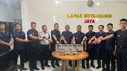 Kepala Lapas Kotaagung Pimpin Razia Blok Hunian Warga Binaan Sebagai Upaya Deteksi Dini Gangguan Keamanan dan Ketertiban