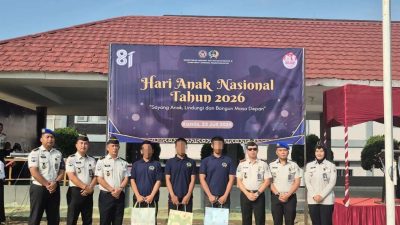 Kepala Lapas Kelas IIA Banyuasin Laksanakan Upacara Peringatan Hari Anak Nasional 2026