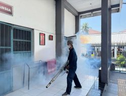 Lapas Makassar Gandeng Dinas Kesehatan Kota Makassar Lakukan Fogging Cegah Penyakit DBD