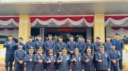 Dampingi Kakanwil Ditjenpas Lampung, Kalapas Ike Rahmawati Hadiri Upacara HUT Ke-81 RI di Lapangan Korpri Kantor Gubernur