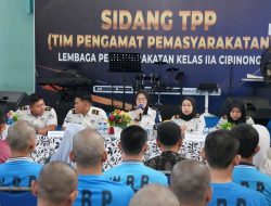 Puluhan Warga Binaan Lapas Cibinong Jalani Evaluasi Pembinaan Dalam Sidang TPP