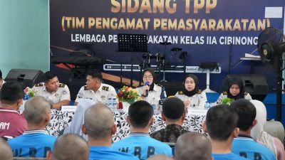 Puluhan Warga Binaan Lapas Cibinong Jalani Evaluasi Pembinaan Dalam Sidang TPP