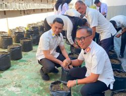 Kalapas Kelas IIB Kota Bakti Laksanakan Kegiatan Pemindahan Bibit Tanaman Tomat