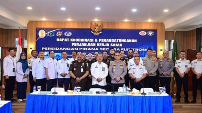 Kakanwil Hadiri Rapat Koordinasi dan Penandatangani PKS Bersama APH