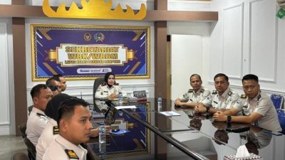 Kalapas Beserta Pejabat Struktural Lapas Kelas I Bandar Lampung Ikuti Virtual Pemaparan Hasil Akhir Evaluasi Tata Kelola