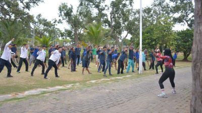 Jaga Kebugaran dan Semangat Produktivitas, Lapas Terbuka Kendal Gelar Senam Pagi Bersama