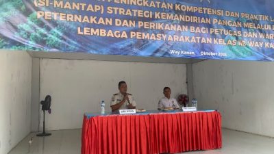 Lapas Way Kanan Bersama Dinas Perikanan Way Kanan Laksanakan Pelatihan Budidaya Ikan Air Tawar