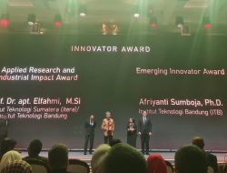 Berhasil Hilirisasi Riset ke Industri, Rektor Itera Raih Inovator Award dari Danantara